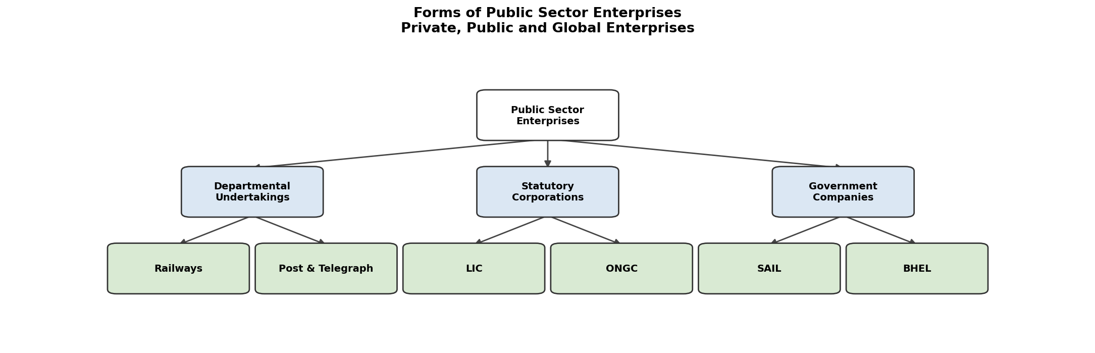 Private, Public and Global Enterprises figure