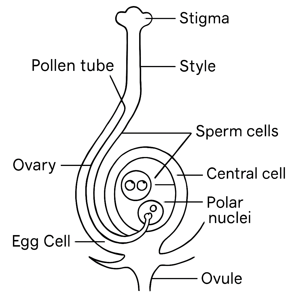 Sexual Reproduction in Flowering Plants figure